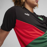 PUMA Maroc T-Shirt 2023-2024 Noir Vert Foncé Rouge