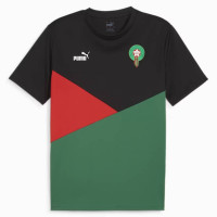 PUMA Maroc T-Shirt 2023-2024 Noir Vert Foncé Rouge