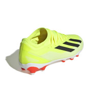 adidas X Crazyfast League Gazon Naturel Gazon Artificiel Chaussures de Foot (MG) Enfants Jaune Noir Blanc