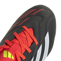 adidas Predator Club Gazon Naturel Gazon Artificiel Chaussures de Foot (MG) Noir Blanc Rouge Vif