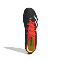 adidas Predator Pro Gazon Naturel Chaussures de Foot (FG) Noir Blanc Rouge Vif