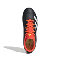 adidas Predator League Gazon Naturel Gazon Artificiel Chaussures de Foot (MG) Enfants Noir Blanc Rouge Vif