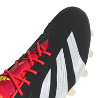 adidas Predator Elite Gazon Artificiel Chaussures de Foot (AG) Noir Blanc Rouge Vif
