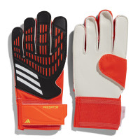 adidas Predator Training Gants de Gardien de But Enfants Noir Rouge Vif Blanc Jaune