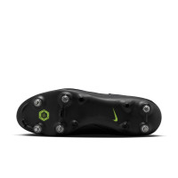 Nike Phantom GX II Academy Crampons Vissés Chaussures de Foot (SG) Anti-Clog Noir Gris Foncé