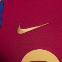 Nike FC Barcelona Strike Trainingspak 1/4-Zip 2023-2024 Bordeauxrood Donkerblauw Goud