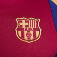 Nike FC Barcelona Strike Trainingspak 1/4-Zip 2023-2024 Bordeauxrood Donkerblauw Goud