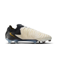 Nike Phantom GX II Elite Gras Voetbalschoenen (FG) Zwart Gebroken Wit Goud