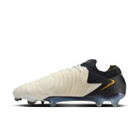 Nike Phantom GX II Elite Gras Voetbalschoenen (FG) Zwart Gebroken Wit Goud