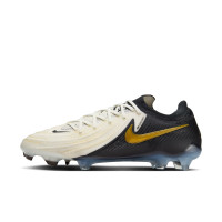 Nike Phantom GX II Elite Gras Voetbalschoenen (FG) Zwart Gebroken Wit Goud