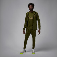 Nike Paris Saint-Germain X Jordan Strike Survêtement à Capuche Full-Zip 2023-2024 Beige Vert Foncé