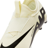 Nike Zoom Mercurial Vapor 15 Academy Sans Lacets Gazon Naturel Artificiel Chaussures de Foot (MG) Enfants Jaune Noir