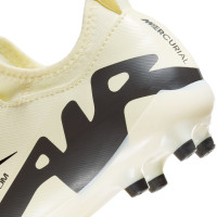 Nike Zoom Mercurial Vapor 15 Academy Sans Lacets Gazon Naturel Artificiel Chaussures de Foot (MG) Enfants Jaune Noir