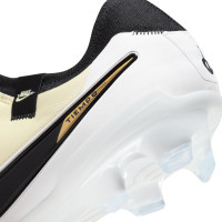Nike Tiempo Legend 10 Pro Gazon Naturel Chaussures de Foot (FG) Jaune Blanc Noir Doré