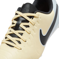 Nike Tiempo Legend 10 Club Gazon Naturel Gazon Artificiel Chaussures de Foot (MG) Enfants Jaune Blanc Noir