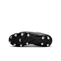 Nike Phantom GX II Academy Gazon Naturel Gazon Artificiel (MG) Enfants Noir Blanc Cassé Doré