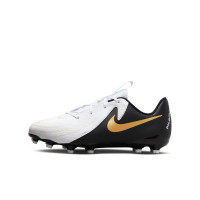 Nike Phantom GX II Academy Gazon Naturel Gazon Artificiel (MG) Enfants Noir Blanc Cassé Doré