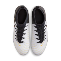 Nike Phantom Luna II Club Gazon Naturel Gazon Artificiel Chaussures de Foot (MG) Noir Blanc Cassé Doré
