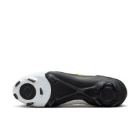 Nike Phantom Luna II Pro Gazon Naturel Chaussures de Foot (FG) Noir Blanc Cassé Doré