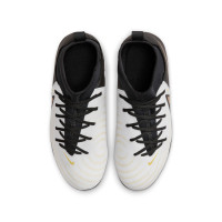 Nike Phantom Luna II Club Gazon Naturel Gazon Artificiel Chaussures de Foot (MG) Enfants Noir Blanc Cassé Doré