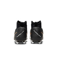 Nike Phantom Luna II Club Gazon Naturel Gazon Artificiel Chaussures de Foot (MG) Enfants Noir Blanc Cassé Doré