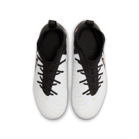 Nike Phantom Luna II Academy Gazon Naturel Gazon Artificiel Chaussures de Foot (MG) Enfants Noir Blanc Cassé Doré