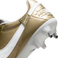 Nike Premier III Crampons Vissés Chaussures de Football (SG) Anti-Clog Doré Blanc