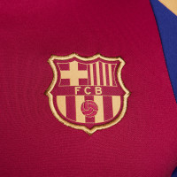 Nike FC Barcelona Strike Trainingstrui 1/4-Zip 2023-2024 Bordeauxrood Donkerblauw Goud