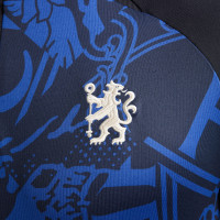 Nike Chelsea Strike Trainingspak 1/4-Zip 2023-2024 Zwart Blauw Wit