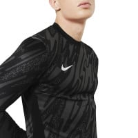 Nike Gardien V Maillot de Gardien de But Manches Longues Gris Foncé Noir Blanc
