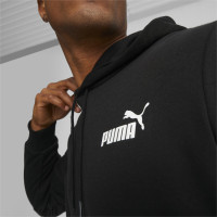 PUMA Essentials+ Tape Sweat à Capuche Noir Blanc
