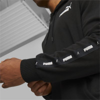 PUMA Essentials+ Tape Sweat à Capuche Noir Blanc