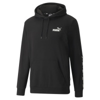 PUMA Essentials+ Tape Sweat à Capuche Noir Blanc