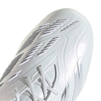 adidas Predator Elite Gazon Naturel Chaussures de Foot (FG) Blanc Argenté