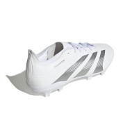 adidas Predator League Gazon Naturel Chaussures de Foot (FG) Blanc Argenté Gris