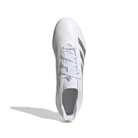adidas Predator League Gazon Naturel Chaussures de Foot (FG) Blanc Argenté Gris