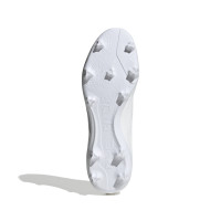 adidas Predator League Gazon Naturel Chaussures de Foot (FG) Blanc Argenté Gris