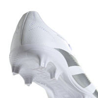 adidas Predator League Gazon Naturel Chaussures de Foot (FG) Enfants Blanc Argenté