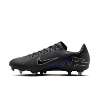 Chaussures de football Nike Zoom Mercurial Vapor 15 Academy Iron Nop (SG) antidérapantes, noires et bleues