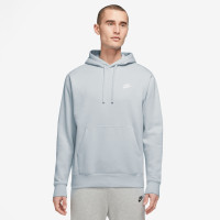 Survêtement à capuche Nike Sportswear Club en polaire gris clair et blanc