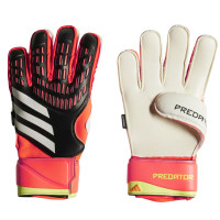 adidas Predator Match Fingersave Gants de Gardien de But Noir Rouge Vif Blanc Jaune