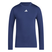 Sous-maillot à manches longues adidas Techfit bleu foncé blanc