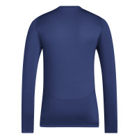 Sous-maillot à manches longues adidas Techfit bleu foncé blanc