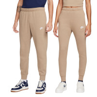 Pantalon de survêtement en polaire Nike Sportswear Club beige blanc