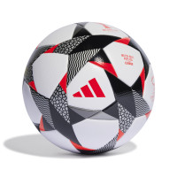 Ballon de football adidas de l'UEFA Champions League pour femmes, taille 5 2023-2024, blanc, noir, rouge