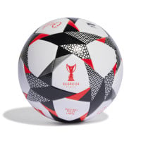 Ballon de football adidas de l'UEFA Champions League pour femmes, taille 5 2023-2024, blanc, noir, rouge
