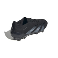 adidas Predator Elite Gazon Naturel Chaussures de Foot (FG) Noir Gris Foncé