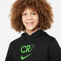 Nike CR7 Club Sweat à Capuche Fleece Enfants Noir Vert Vif