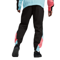 PUMA Manchester City Woven Pantalon d'Entraînement 2023-2024 Noir Bleu Clair Rose