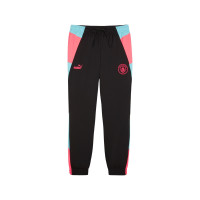 PUMA Manchester City Woven Pantalon d'Entraînement 2023-2024 Noir Bleu Clair Rose